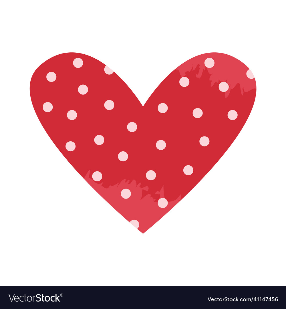 Heart with dots and texture