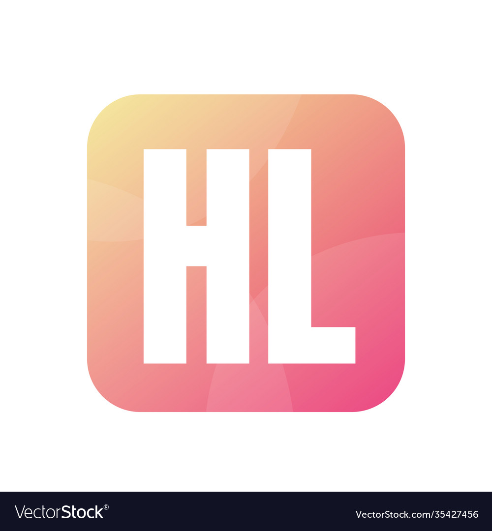 Hl letter logo design with simple style Royalty Free Vector