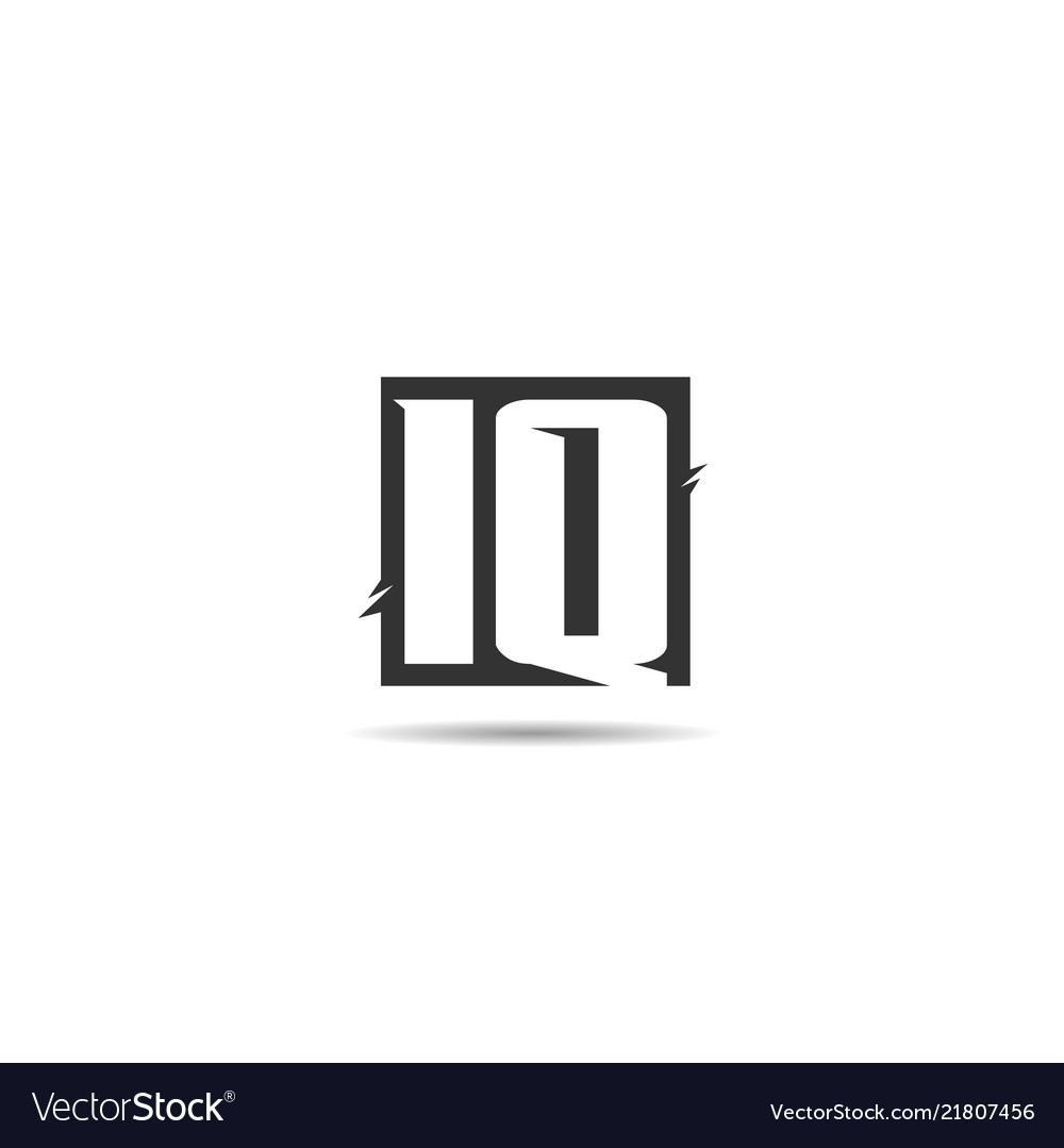 Initial letter iq logo template design