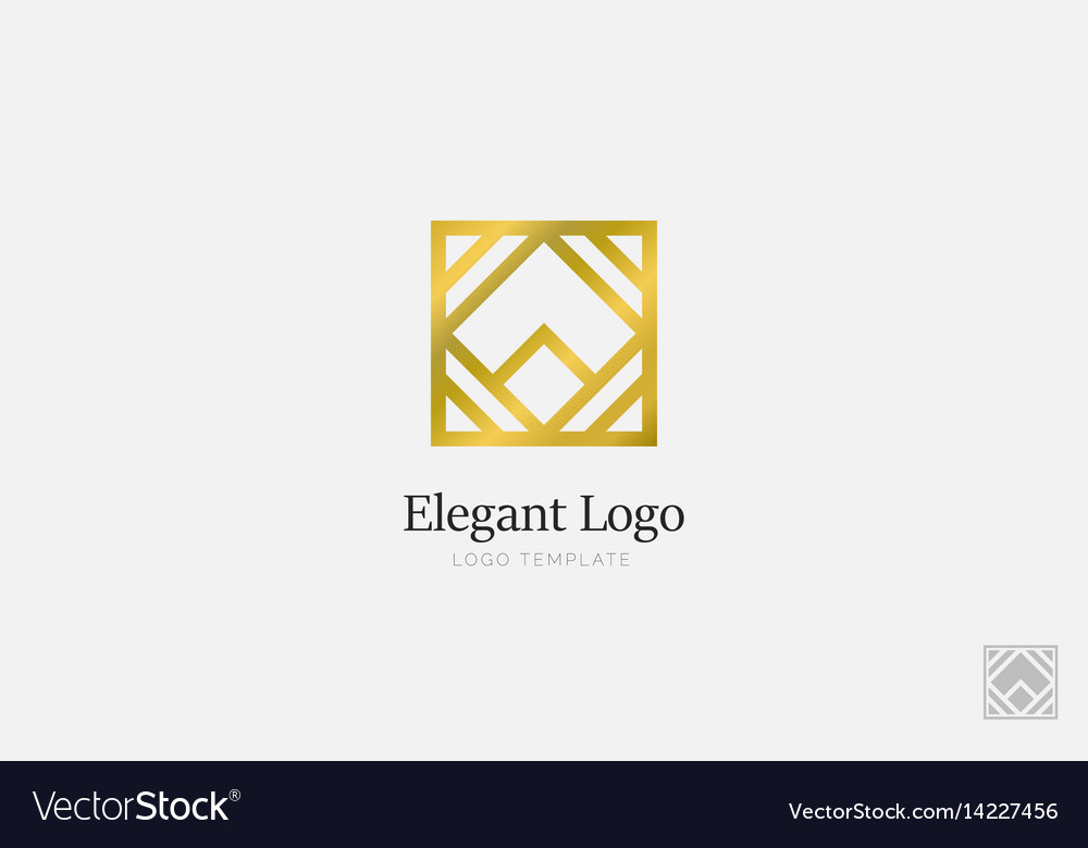 Minimalistic elegant logo luxury emblem template Vector Image