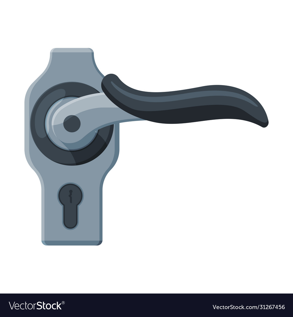 Modern door handle with push mechanism