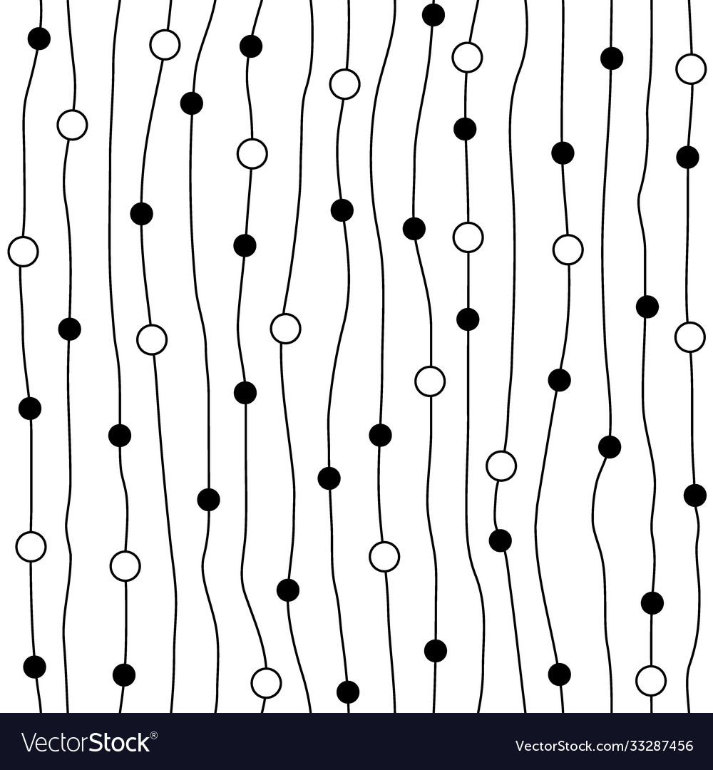 Seamless abstract striped pattern with beads