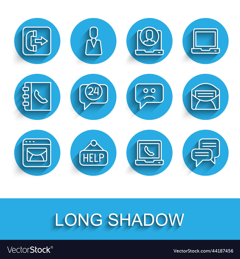 Set line mail and e-mail signboard with text help vector image Set line mail and e-mail signboard with text help