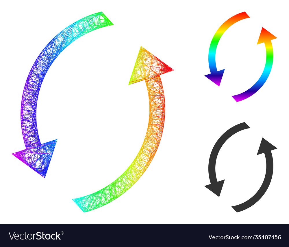 Spectrum network gradient refresh icon vector image Spectrum network gradient refresh icon