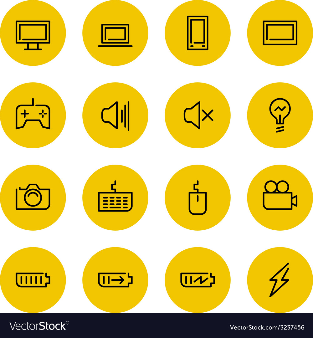 Thin line icons set for web and mobile