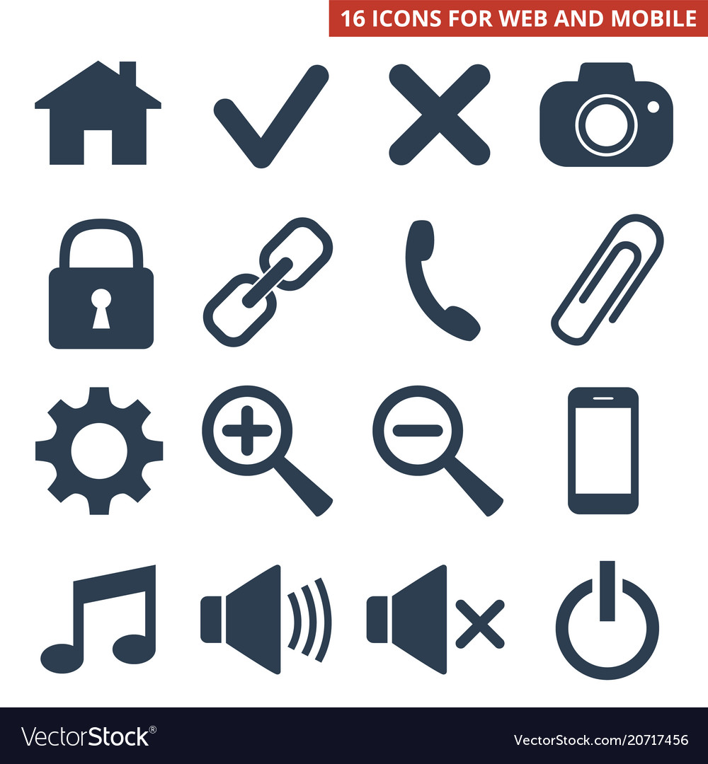 Web icons set on white background Vector Image Web icons set on white background