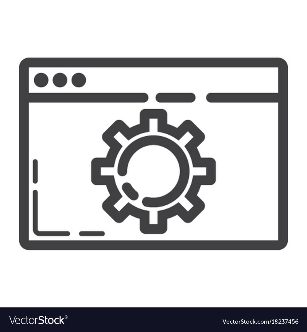 Web optimization line icon seo and development