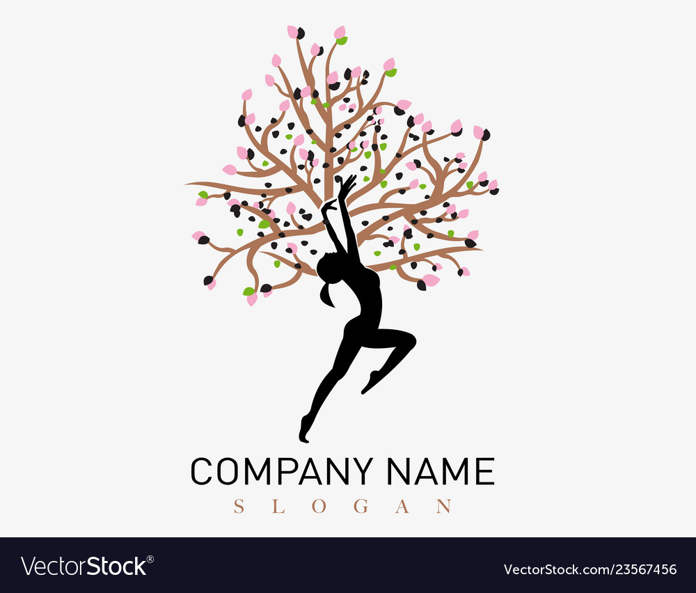 Woman tree logo Royalty Free Vector Image - VectorStock
