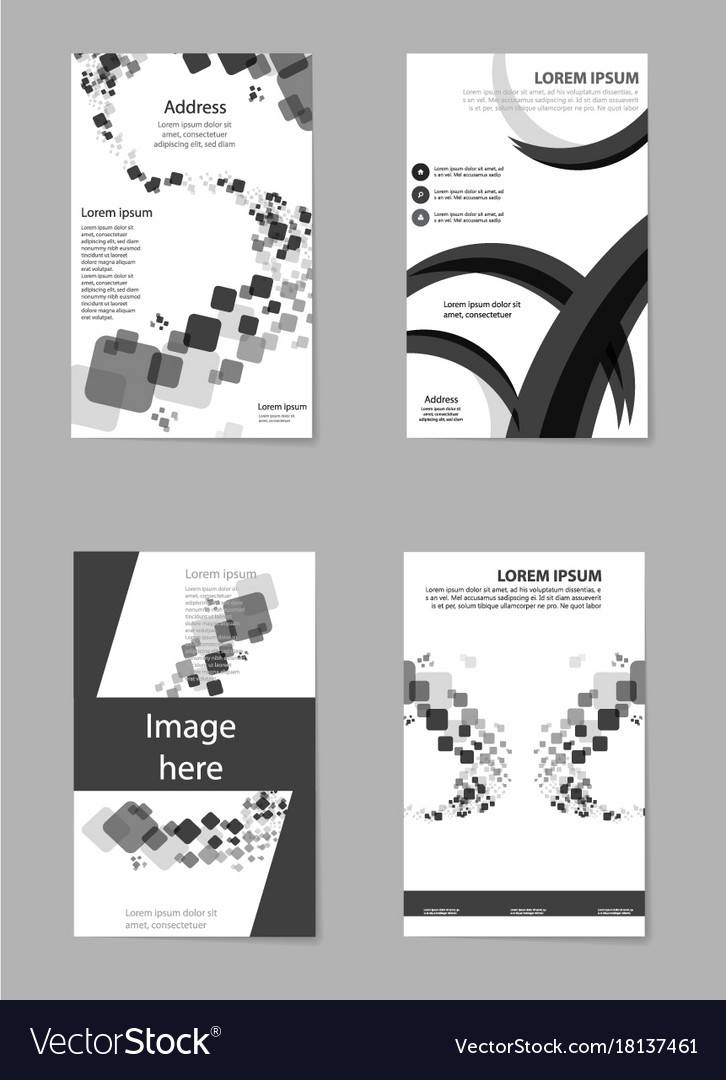 Abstract composition business card set box block