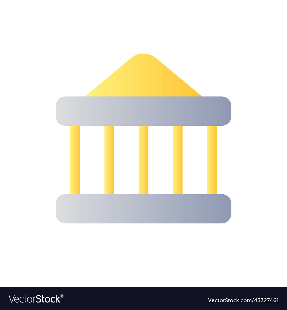Bank flat gradient color ui icon