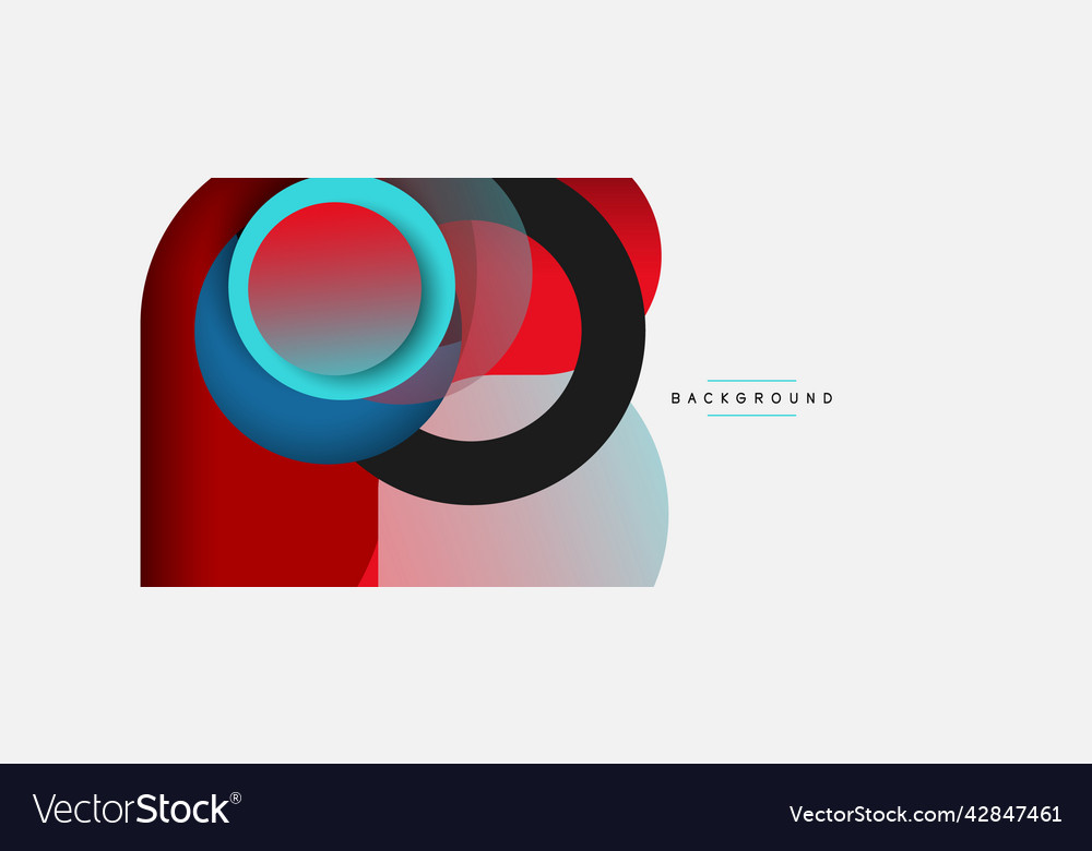 Circle and round shapes abstract background