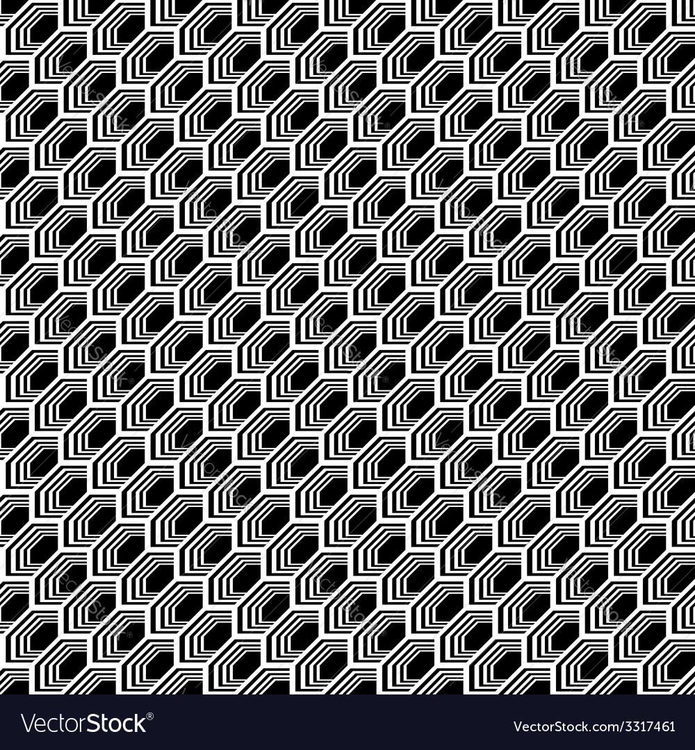 Design seamless monochrome hexagon pattern