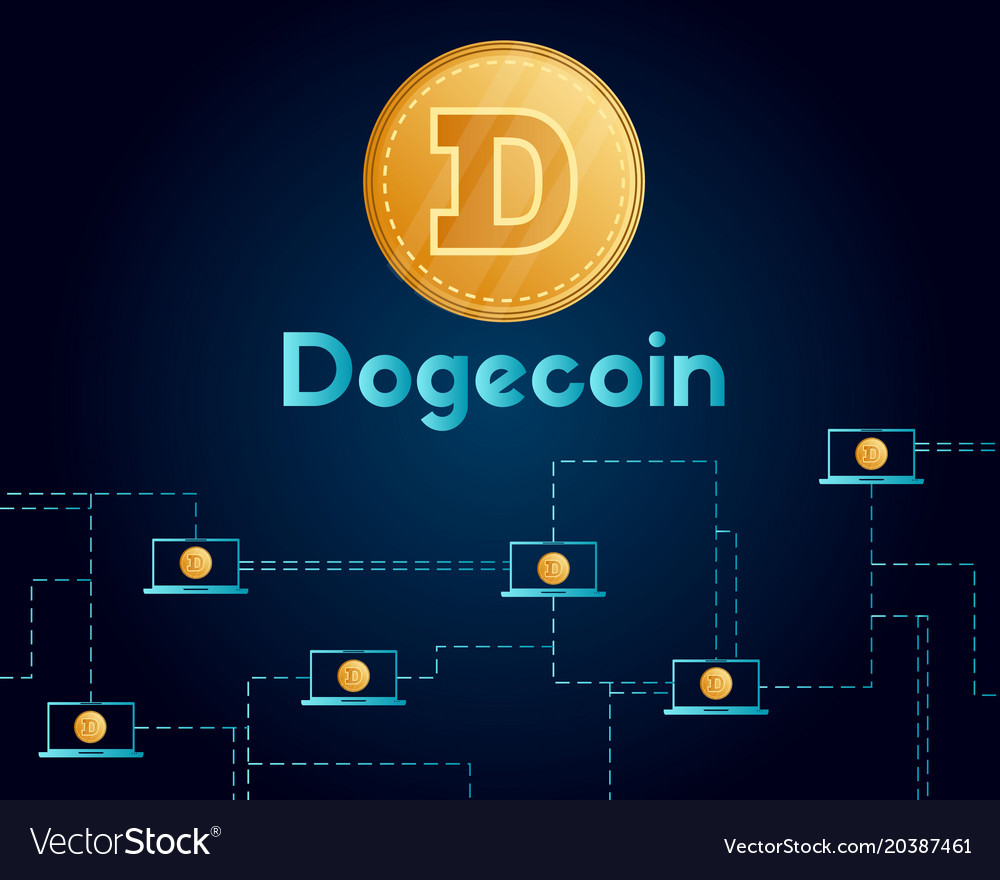 Dogecoin technology networking style background