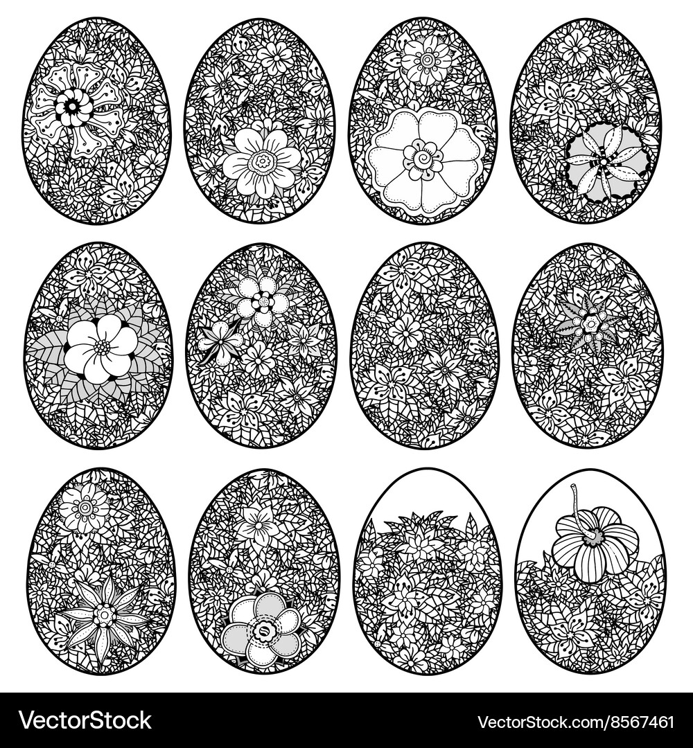 Doodle easter egg Royalty Free Vector Image - VectorStock