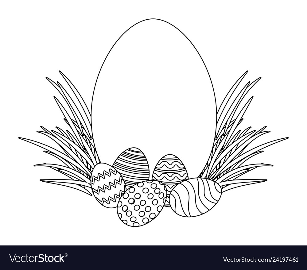 Premium Vector  Painted eggs on the grass on an isolated transparent  background. easter eggs png, grass png. easter.