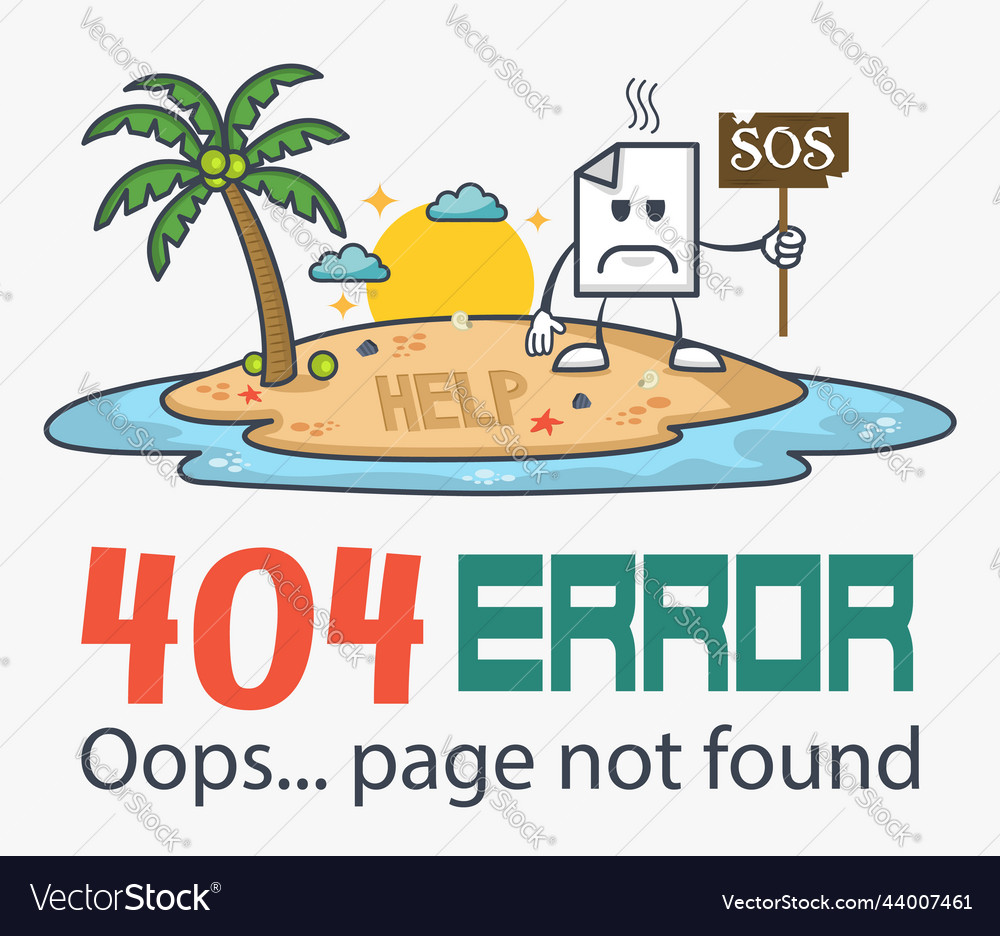 Funny 404 error concept web page not found sign