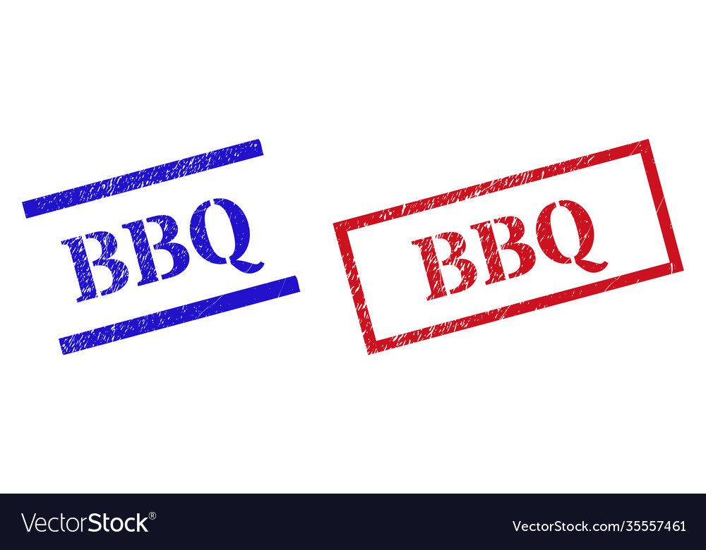 Grunge BBQ Stamp - Textured Scratch