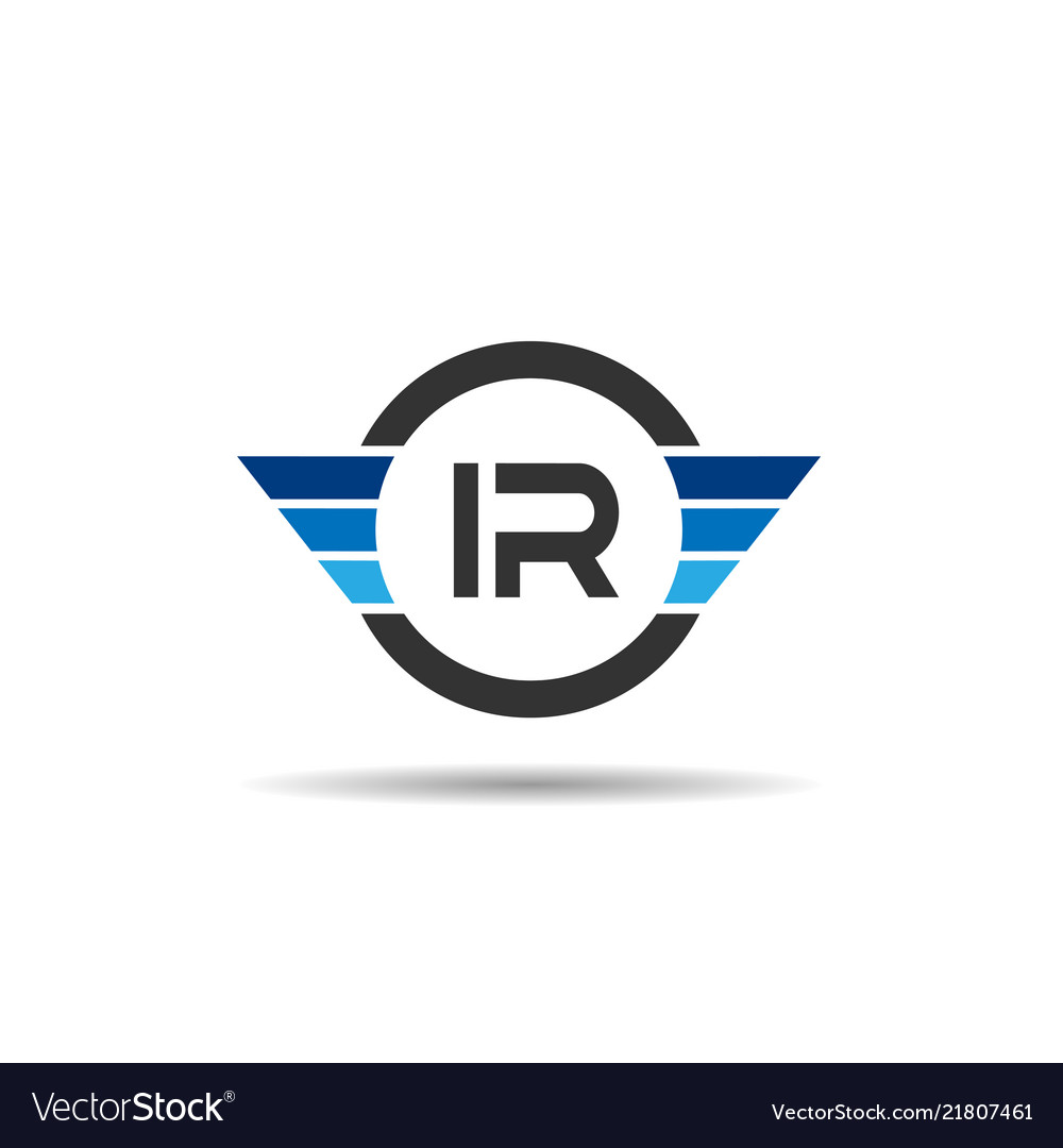 Initial letter ir logo template design