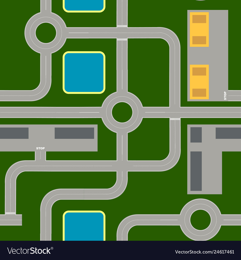 Roadmap made up of standard elements vector image Roadmap made up of standard elements