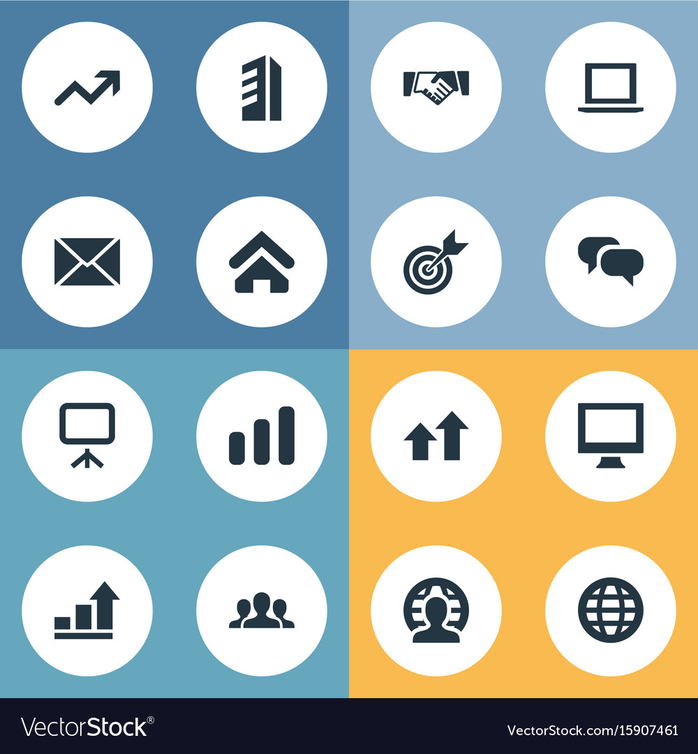 Set of simple startup icons