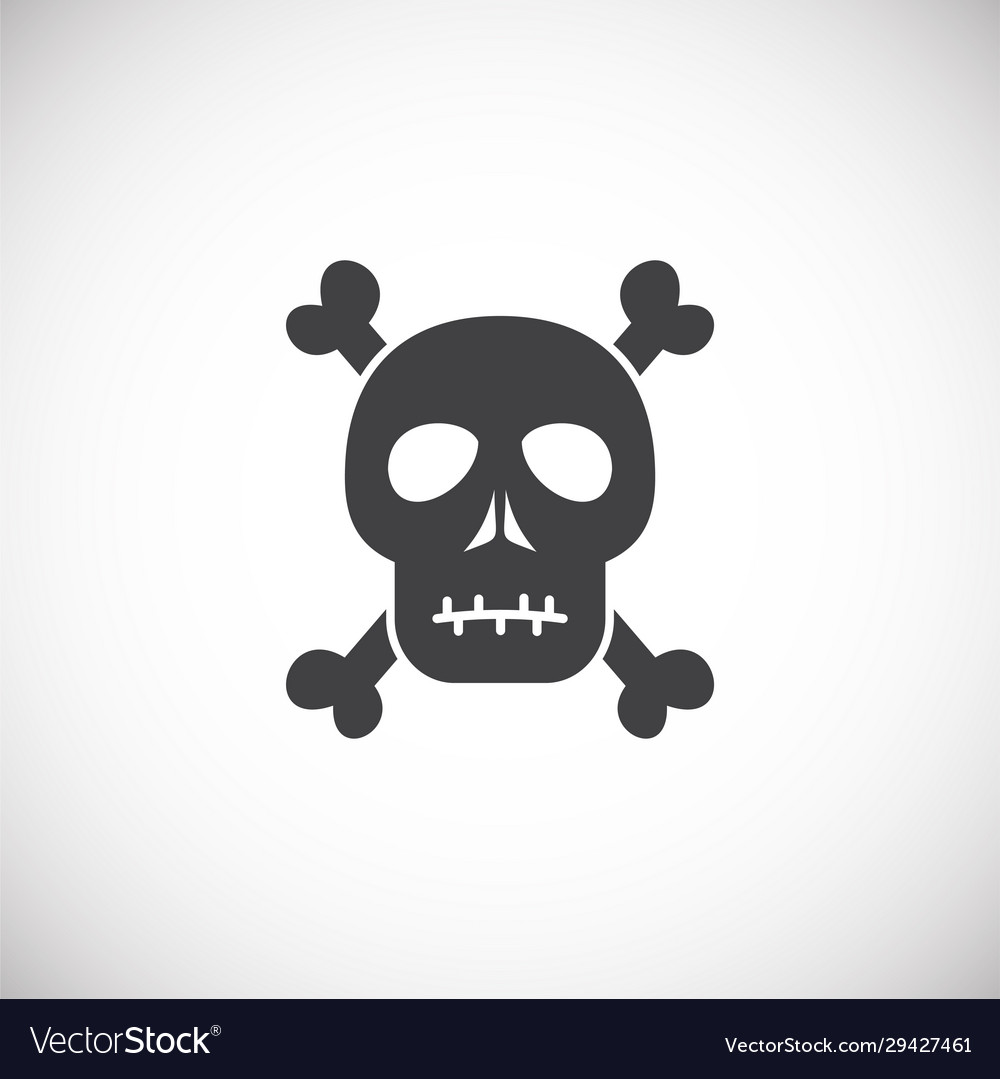 Skull icon on background for graphic and web