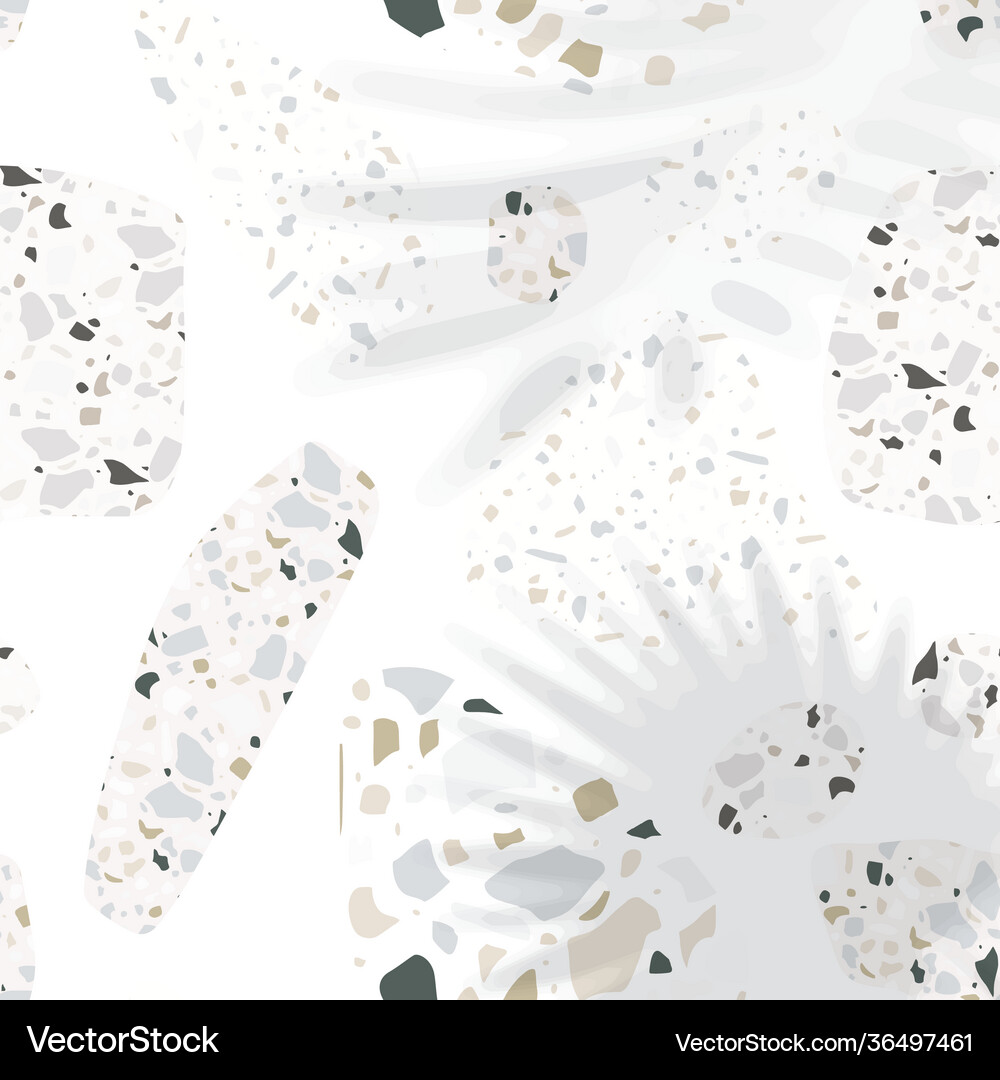 Terrazzo seamless pattern stone flooring texture Vector Image