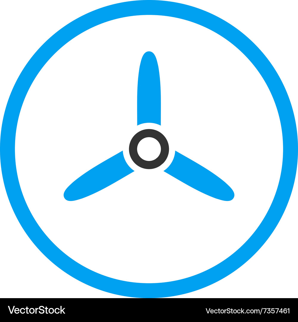 Three Bladed Screw Rounded Icon Royalty Free Vector Image