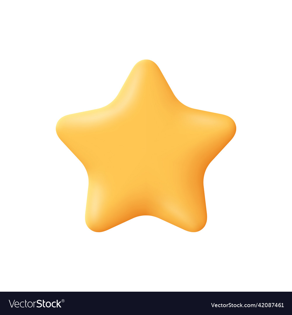 Yellow star customer rating feedback rang Vector Image