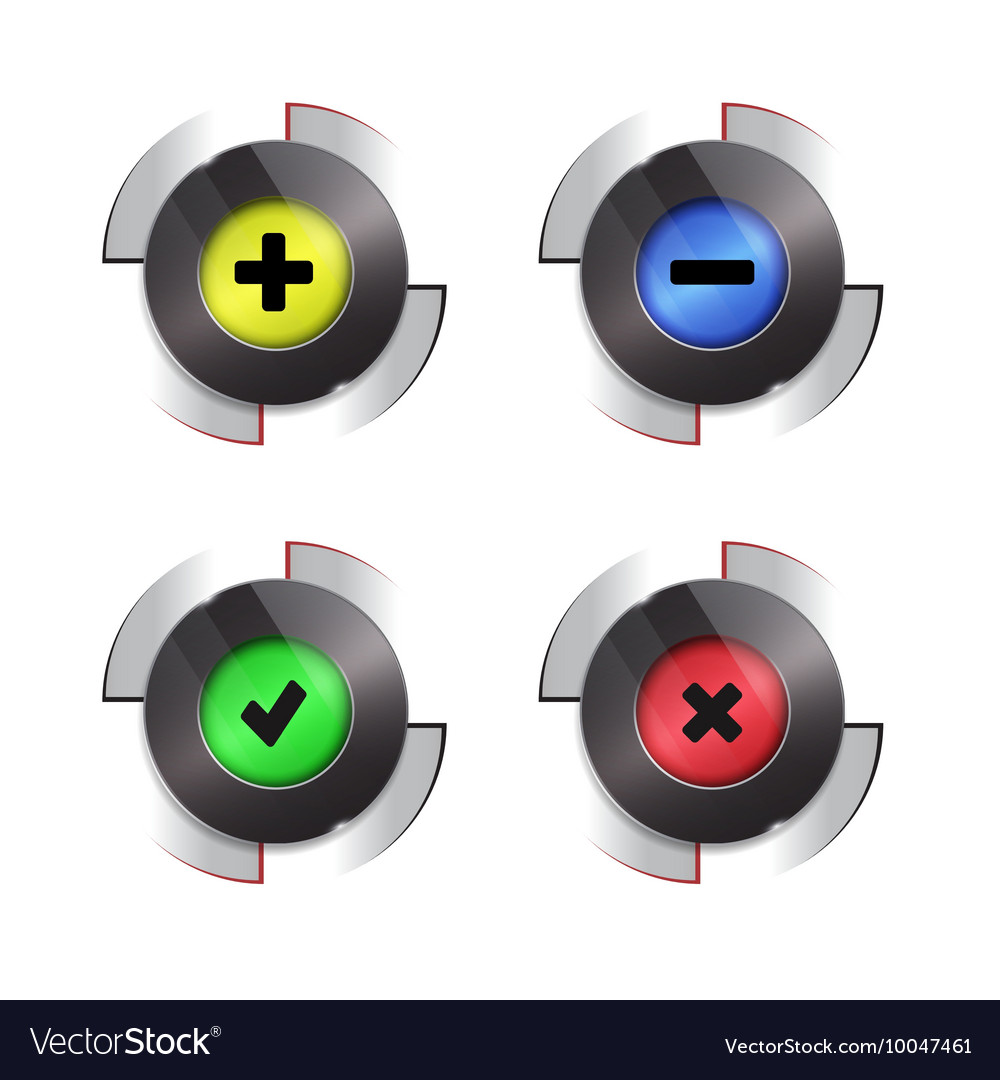 Yes no buttons tick and cross