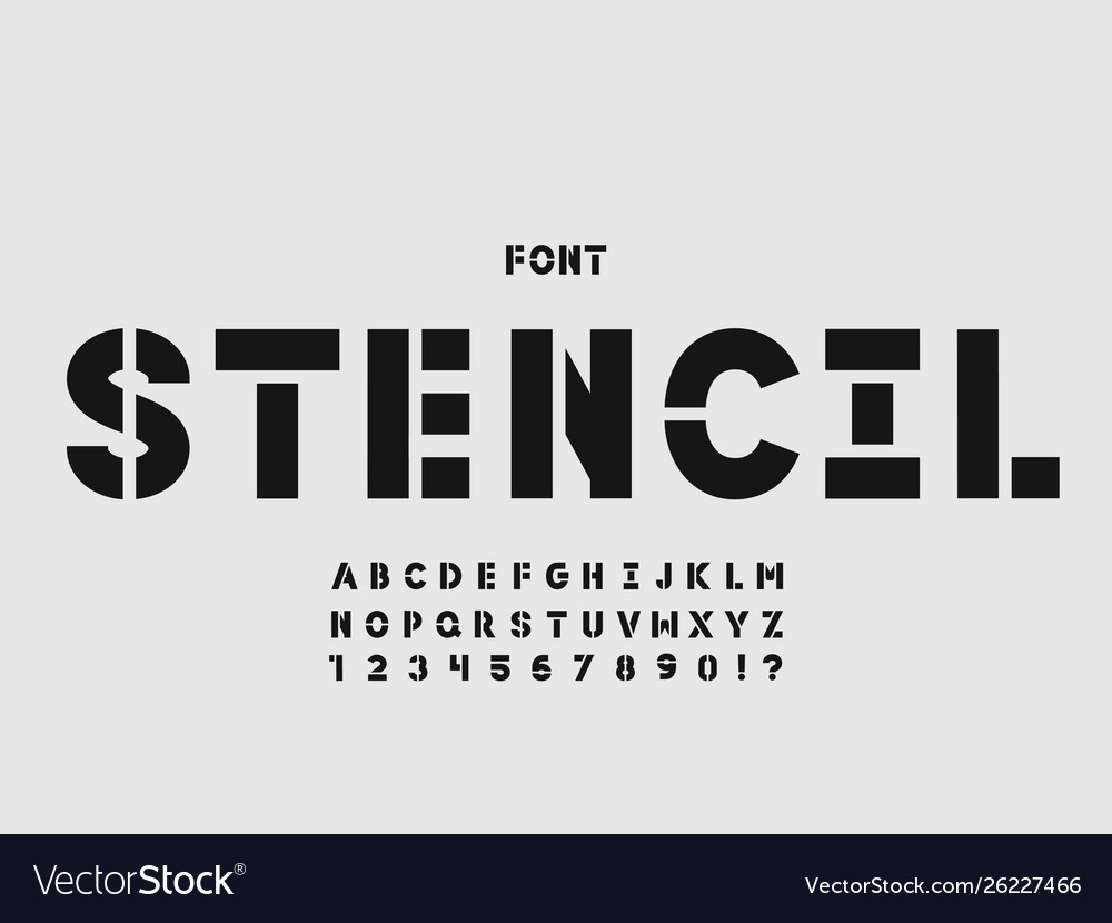 Bold Stencil Font