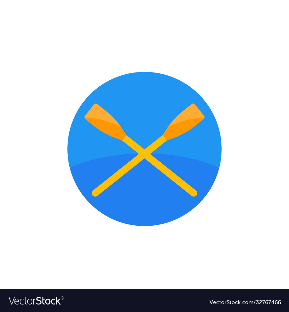 Crossed Oars Flat Icon