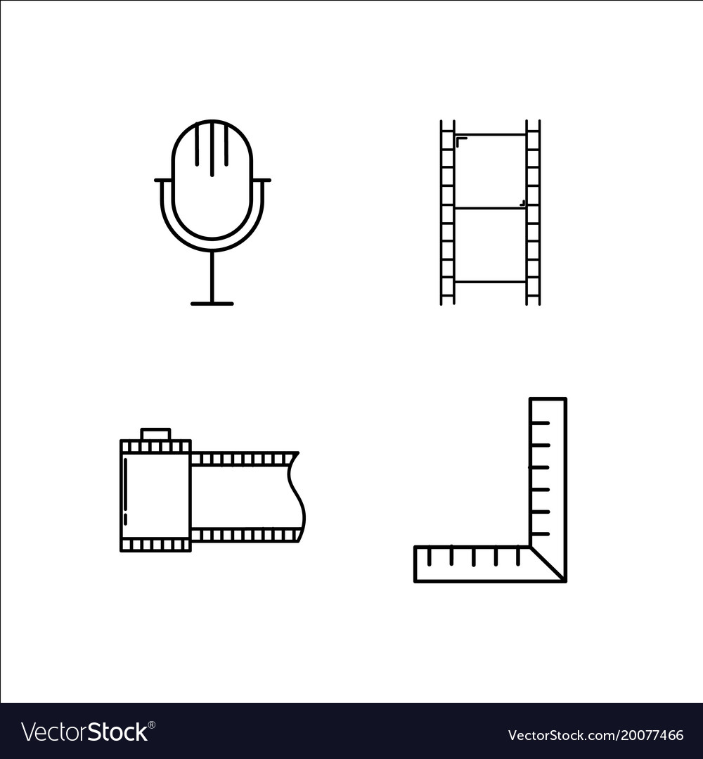 Design and studio simple linear icon setsimple