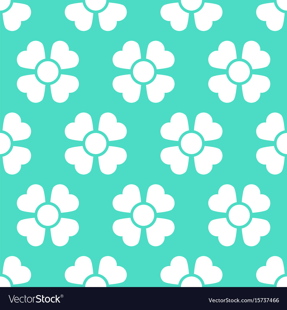 Floral daisy seamless background