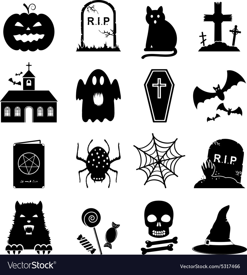 Halloween icons Royalty Free Vector Image - VectorStock