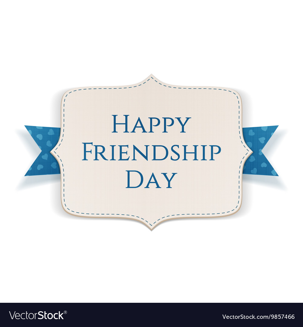 Happy friendship day realistic greeting banner