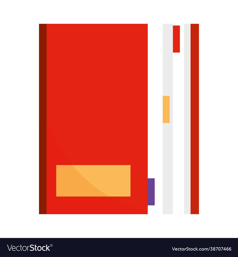 Hardcover with paperwork Royalty Free Vector Image