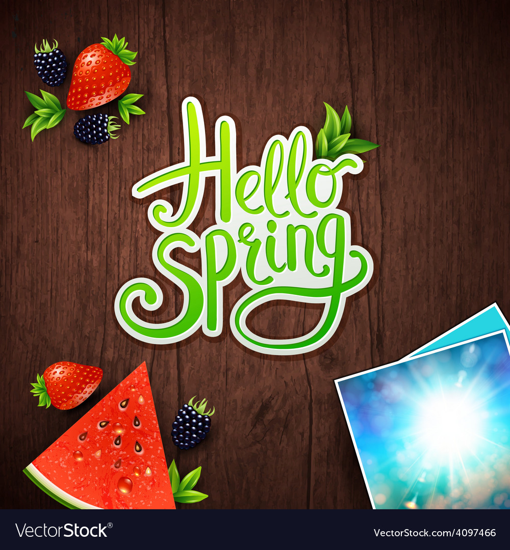 Hello spring card design