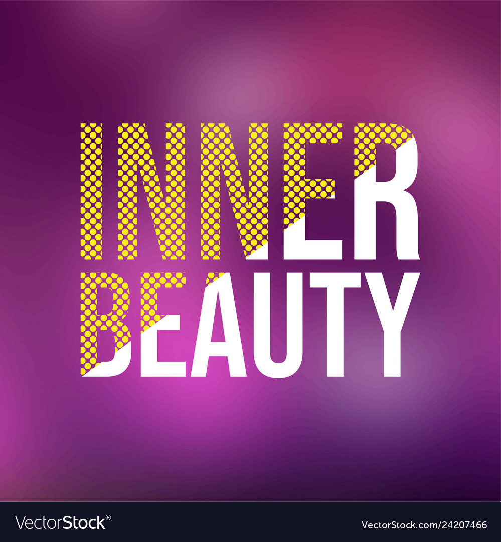 Inner beauty love quote with modern background