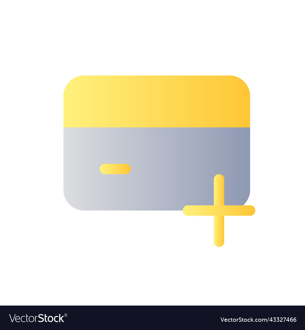 Open new bank account flat gradient color ui icon vector image Open new bank account flat gradient color ui icon
