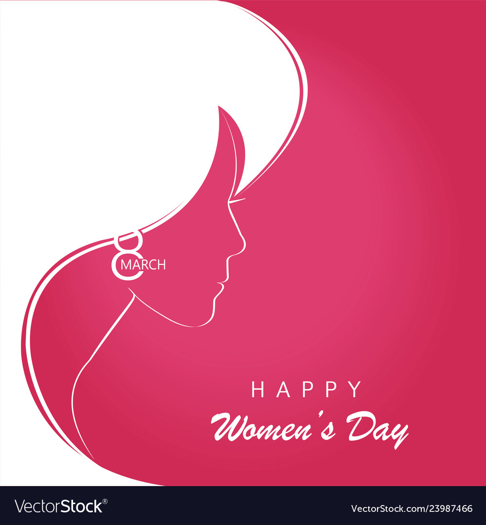 Profile a beautiful girl to celebrate womens Vector Image