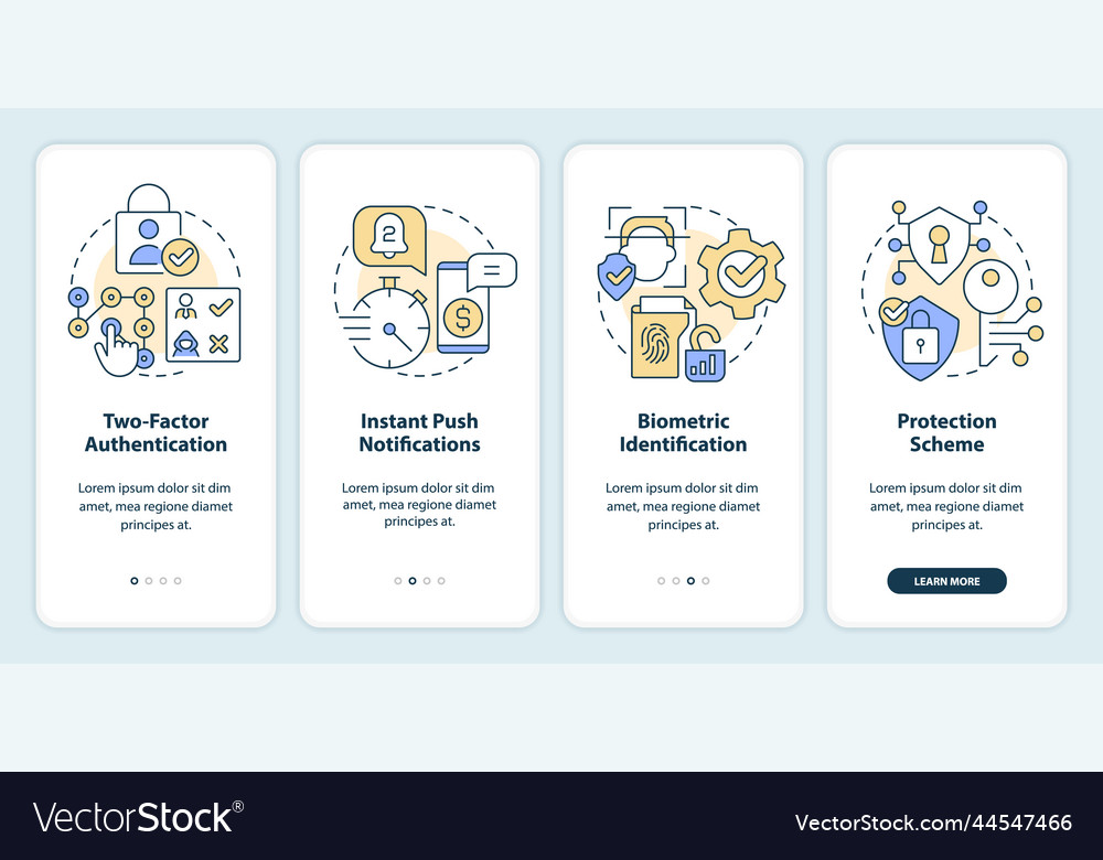 Secure online banking features onboarding mobile
