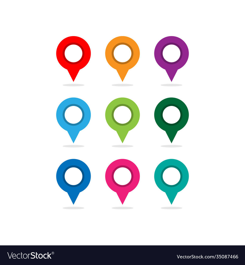 Set location point icon design template
