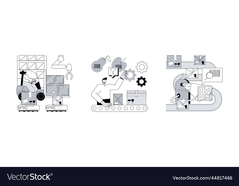 Sorting parcels abstract concept