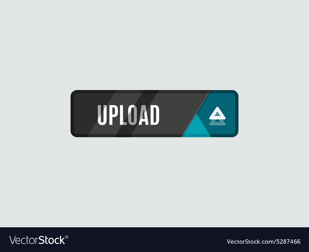 Upload button futuristic hi-tech ui design