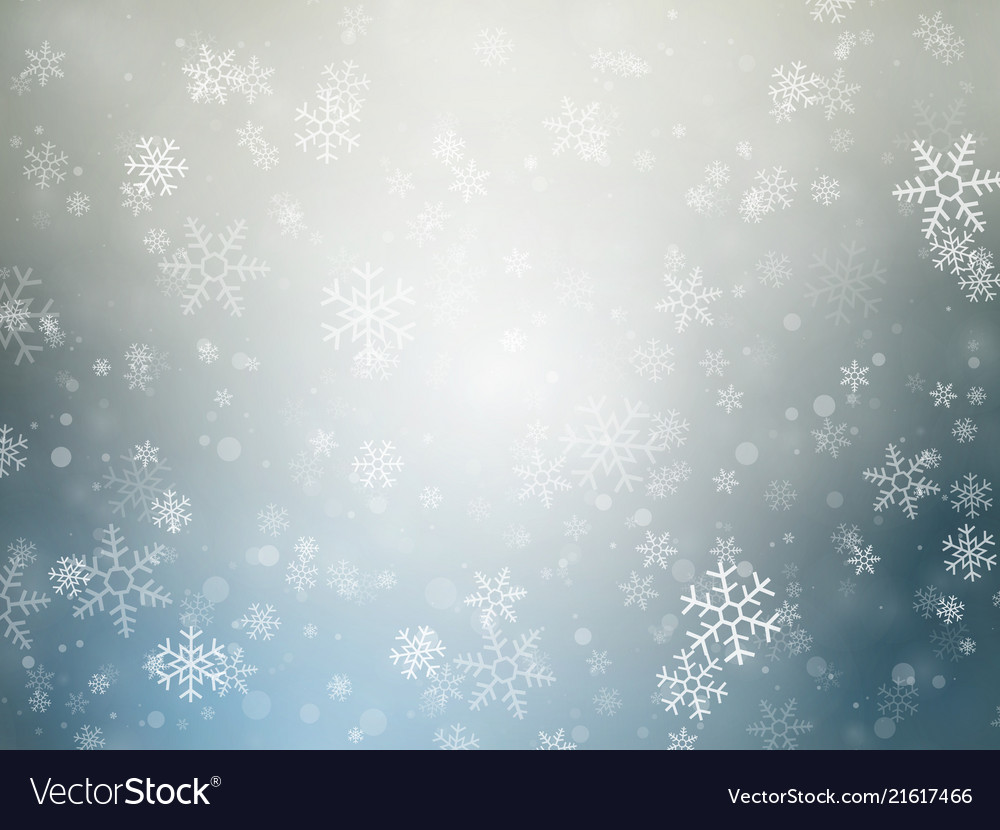 Winter christmas background with snowflakes