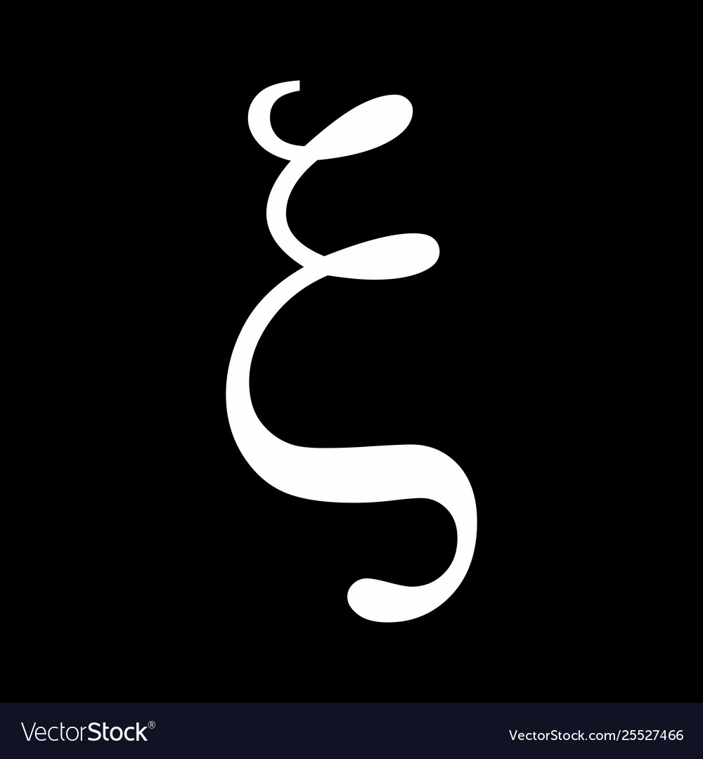 Xi greek sign Royalty Free Vector Image VectorStock