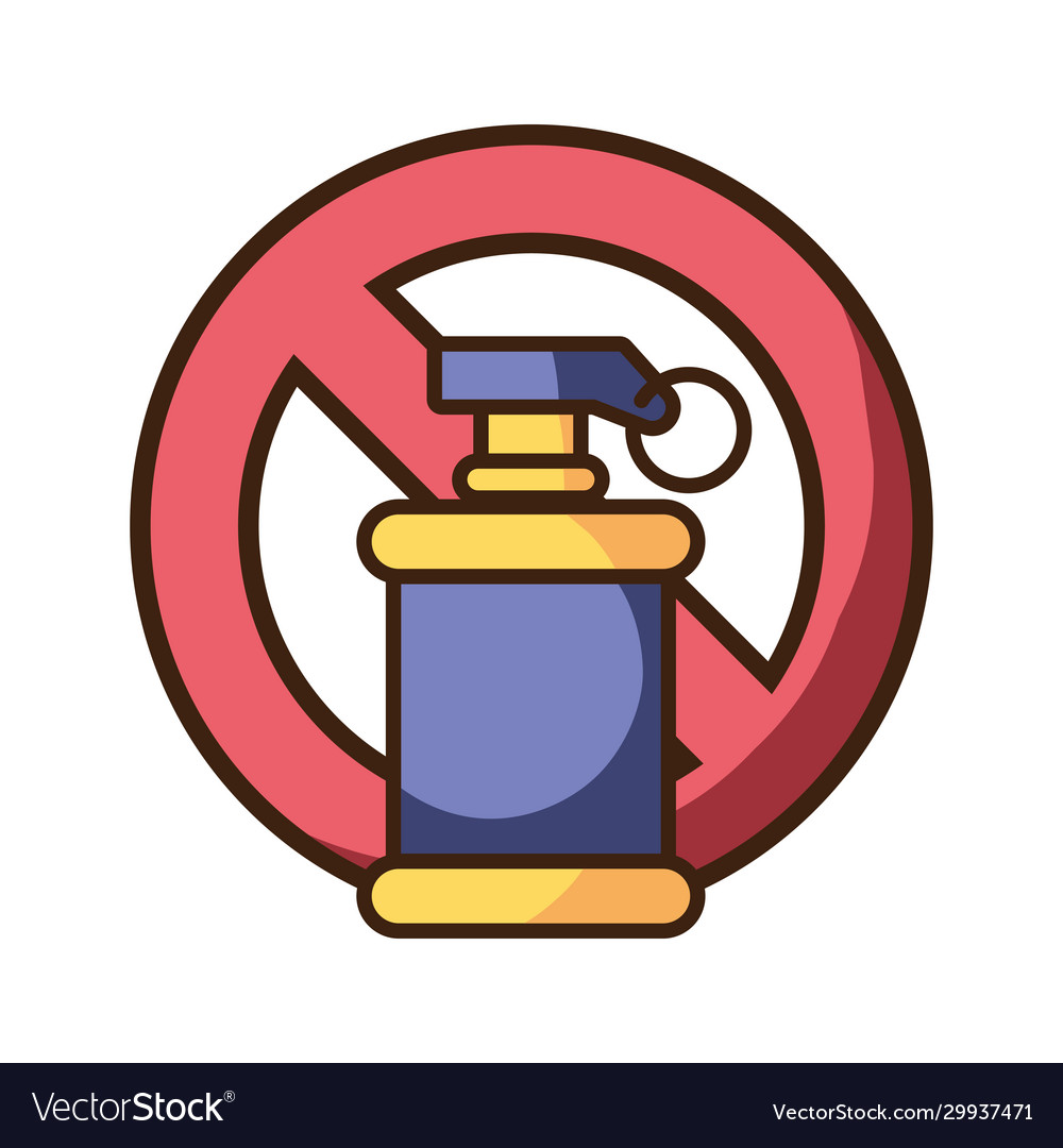 Aerosol spray can forbidden graffiti sign Vector Image