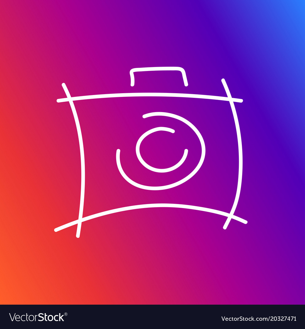 Camera icon depicted in an unusual style