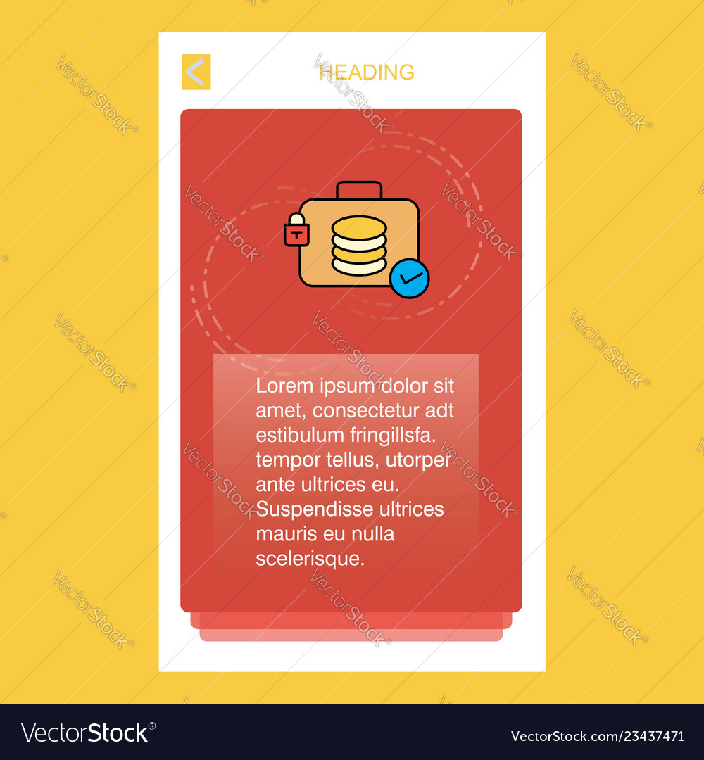 Database briefcase mobile vertical banner design Vector Image Database briefcase mobile vertical banner design