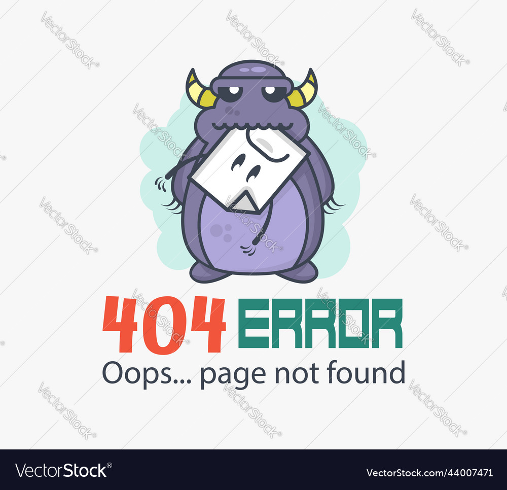 Funny 404 error concept web page not found sign